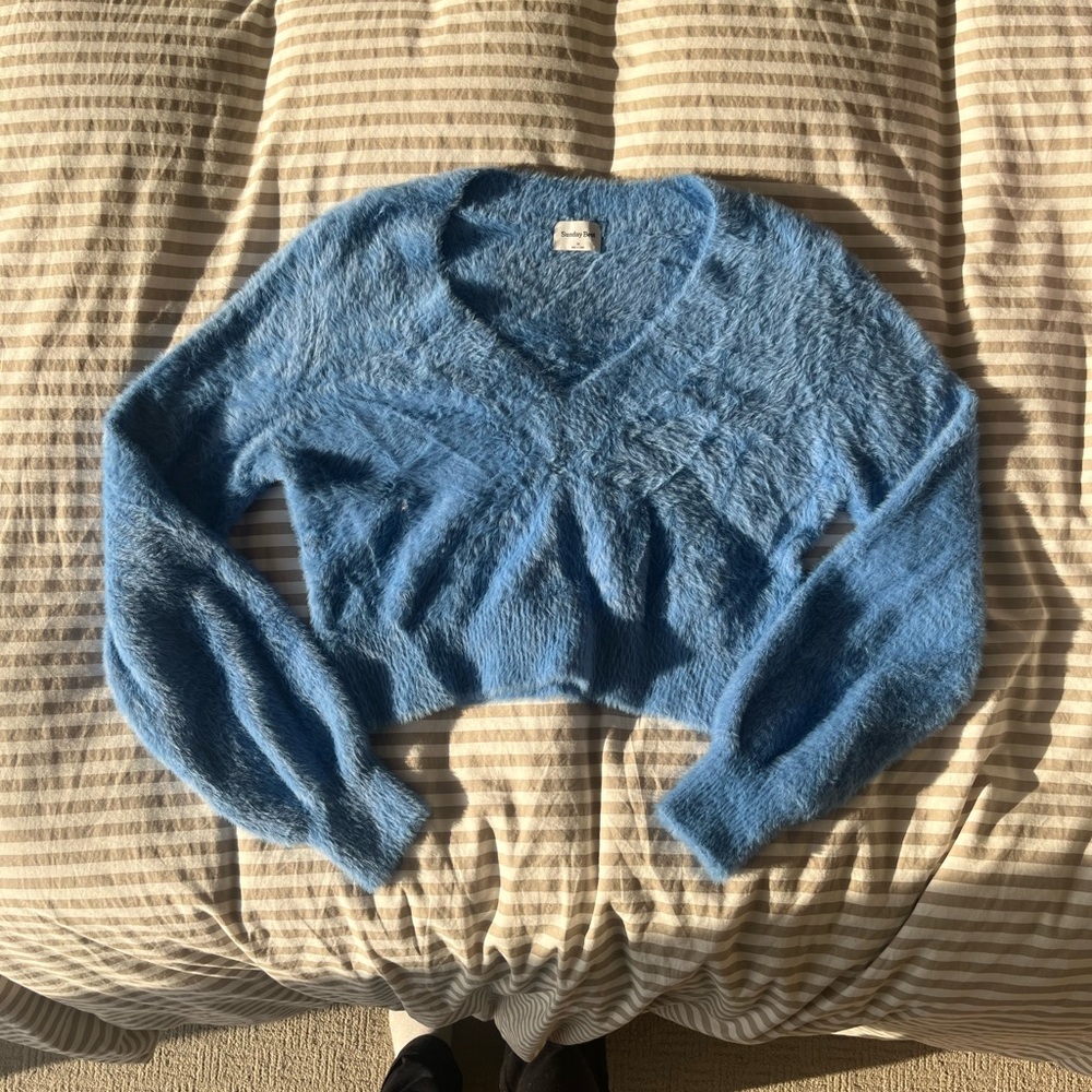 Sunday Best Soft Blue V-Neck Sweater